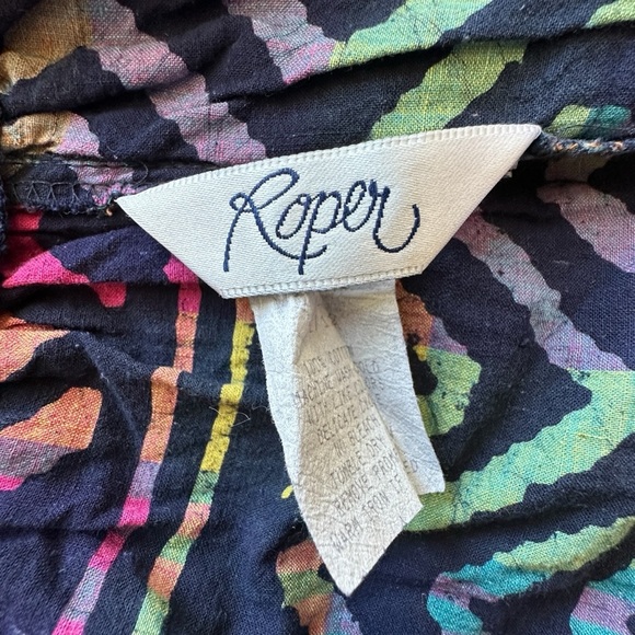 ROPER | NWOT COLORFUL BATIK PRINT COTTON WRAP SKIRT BOHO POCKETS | LARGE - Picture 11 of 11